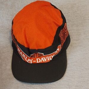Harley-Davidson Vibrant Orange and Black Hat
